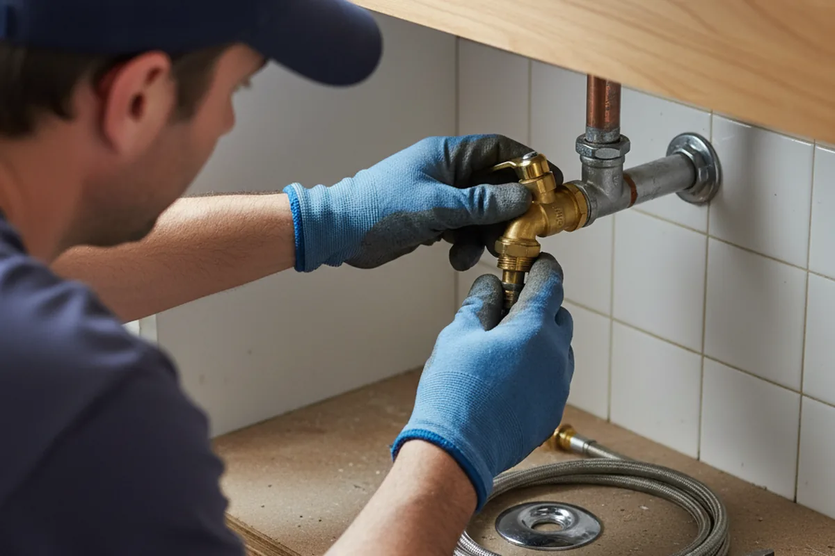 Shutoff valve and fitting work during Emergency Plumbing in Modesto